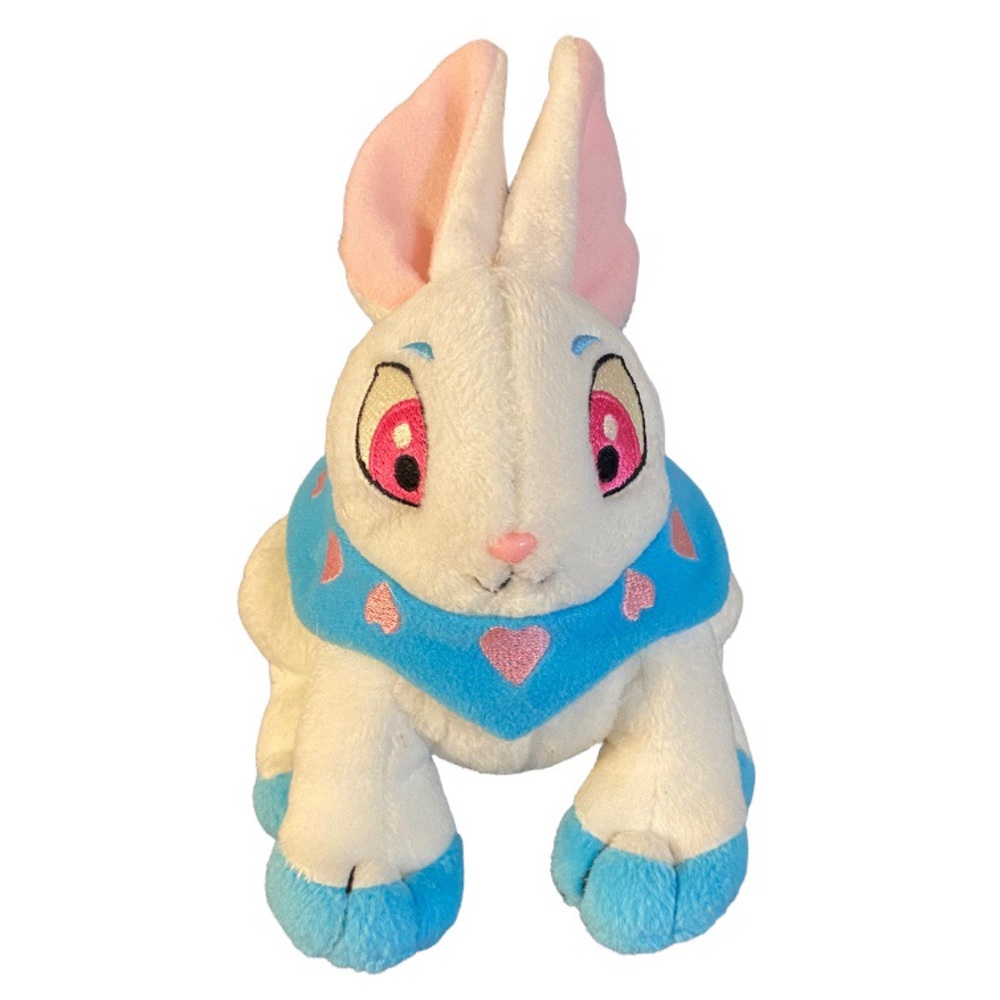 Neopets Blue Cybunny Plushie 2002 RARE White Rabbit Plush Stuffed 6” HTF